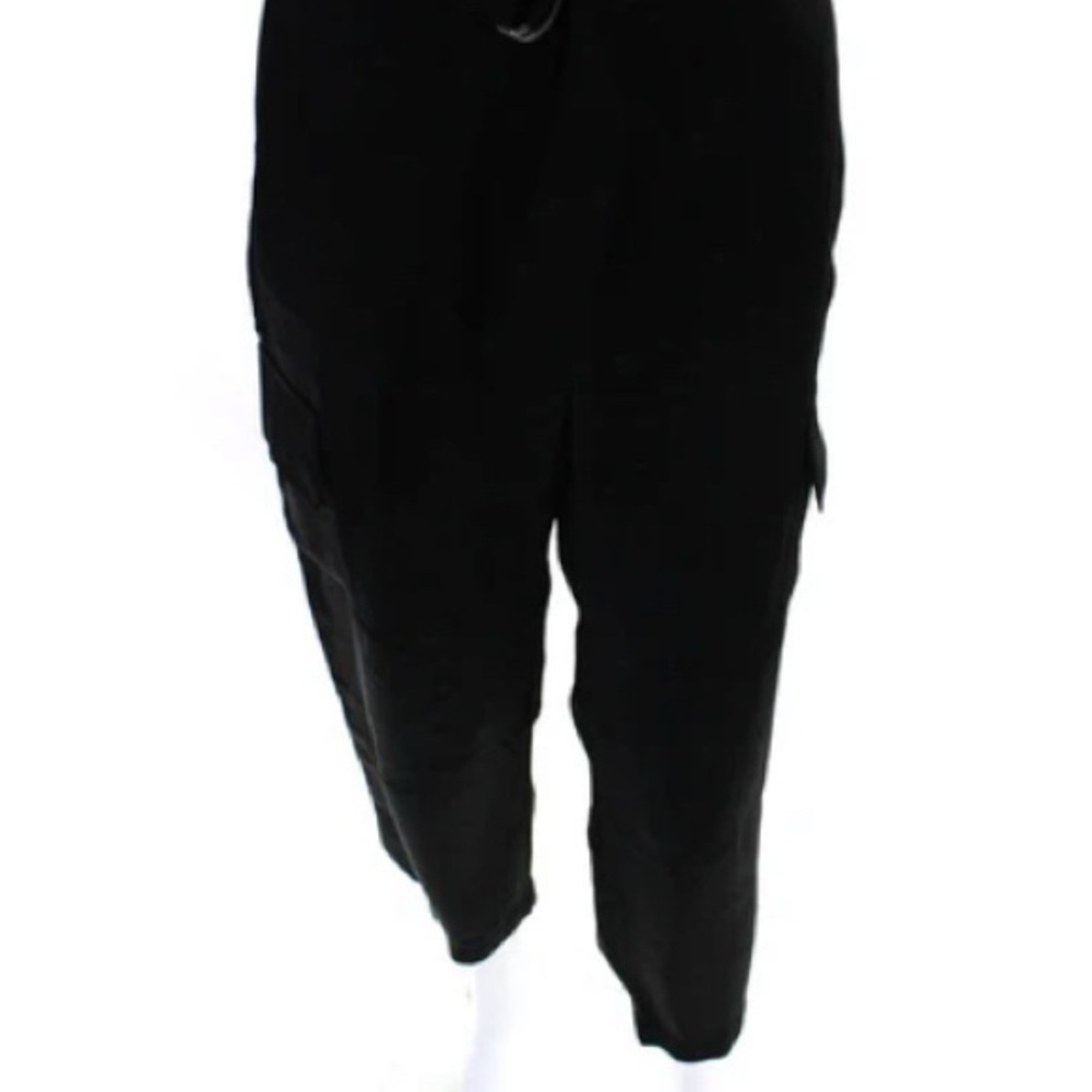 Theory Black Hannon Silk Cargo Pants - Picture 5 of 10